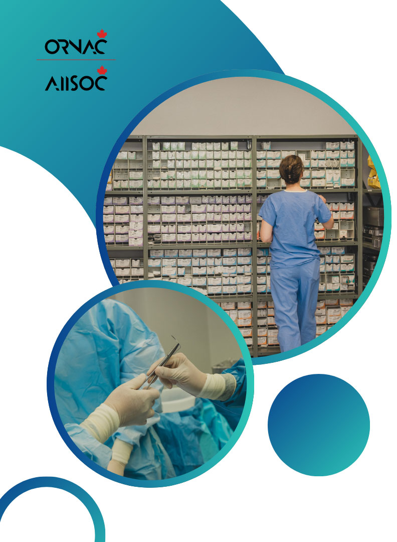 graphic of ORNAC logo and nurses working at a hospital